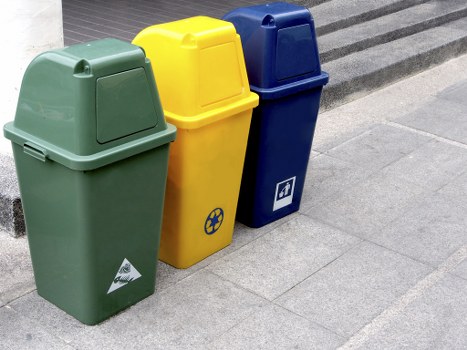Modern waste clearance technology in use on a construction site